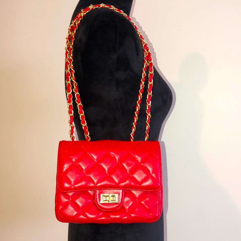 Chanel Aesthetic Quilted Leather 2.55 Style Chain Strap Turn Lock